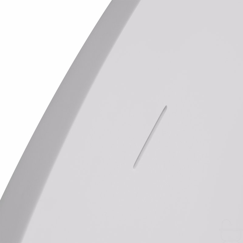 Baignoire de trempage autoportante à surface solide de 63 pouces, Blanc mat