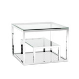 Cayla Glass Top End Table