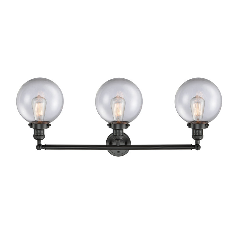 Lorri 3 - Light Vanity Light, Incandescent, Clear, Matte Black