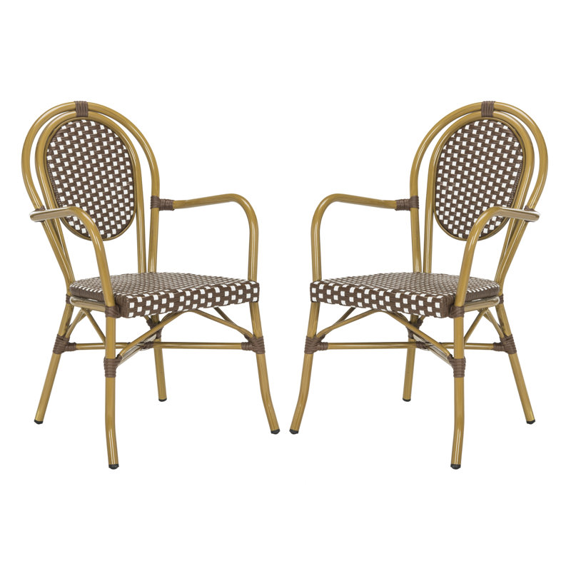 Outdoor Moon Lake Stacking Garden Chair, Brown/White