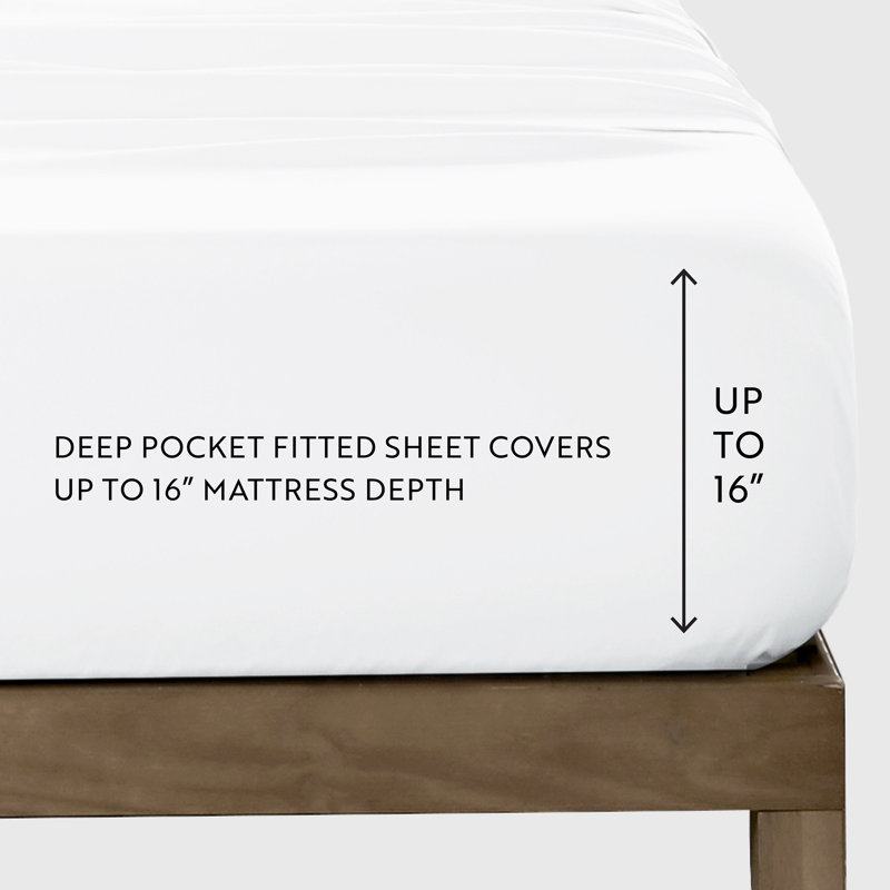 Sateen Double Brushed Microfiber Sheet Set, Vanilla, Twin Sheet Set + Fitted Sheet + 1 Pillowcase