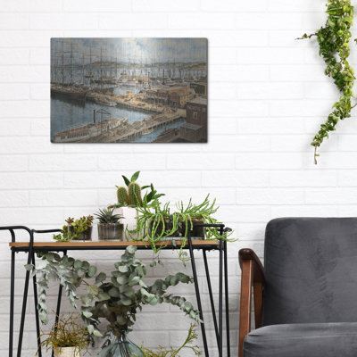 Breakwater Bay 'The Vallejo St. Wharf' by Stanton Manolakas, Metal Wall Art