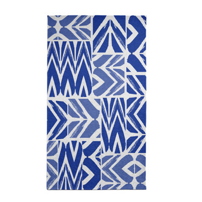 Tapis abstrait bleu