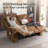 Modern Chenille Manual Reclining Loveseat With Cup Holders & Storage Armrests, Adjustable Backrest, Compact Design For Living Room-Brown-1522885262