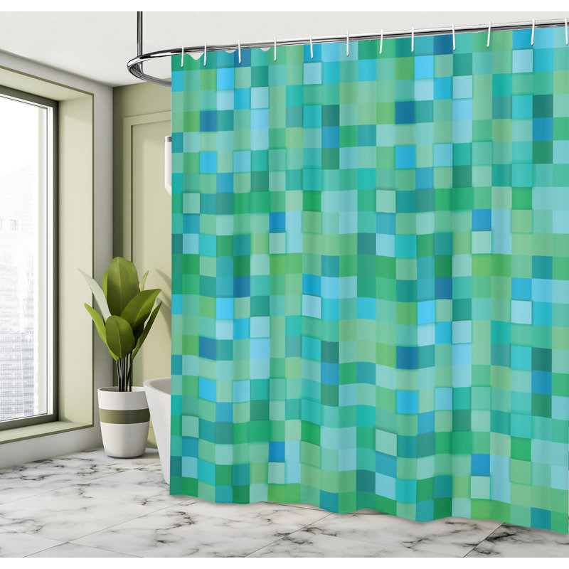 Shower Curtain with Hooks Included, 84"H x 69"W