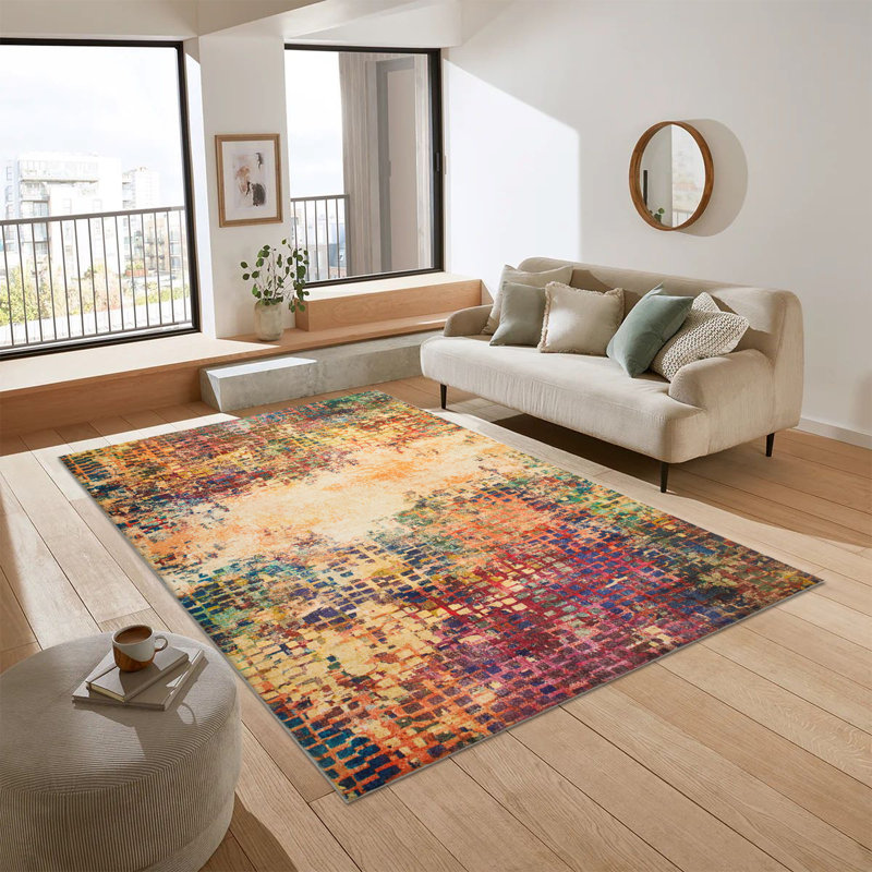 Oriental Machine Tufted Shag Area Rug, Rectangle 40 x 60 cm
