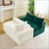 Velours blanc / vert