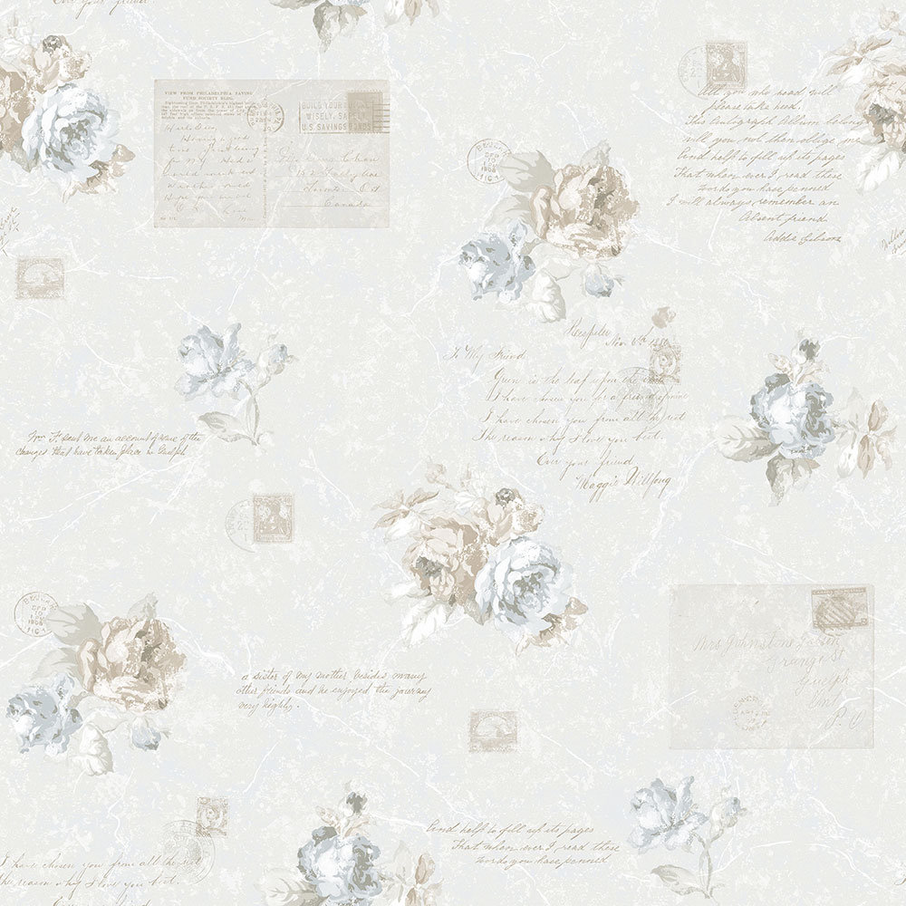 Ansonia Country Cottage Vintage Rose 10m x 53cm Wallpaper Roll