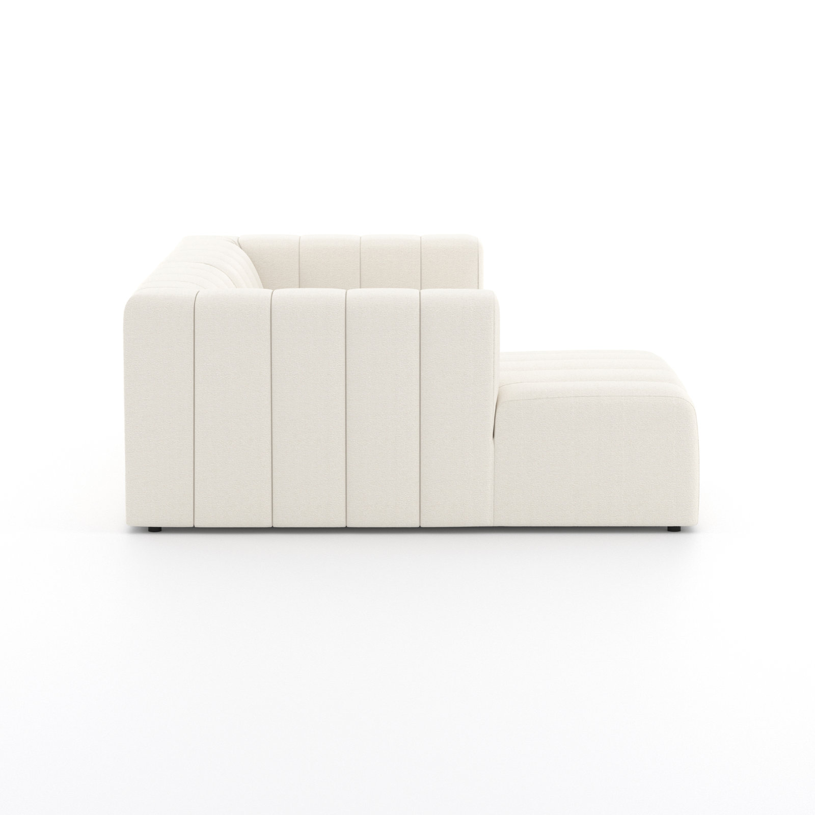 Bowry 88" Wide Sofa & Chaise, Left Hand Facing, Fayette Cloud Polyester Blend