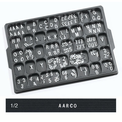 Universal Single Tab Helvetica Typeface Changeable Letter