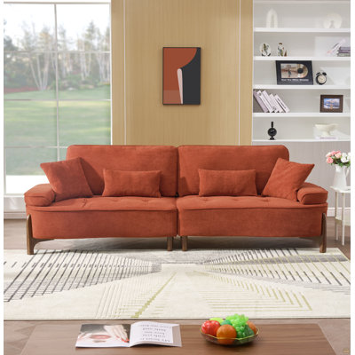 103 Inch Deep Seated Sofa With Pillow