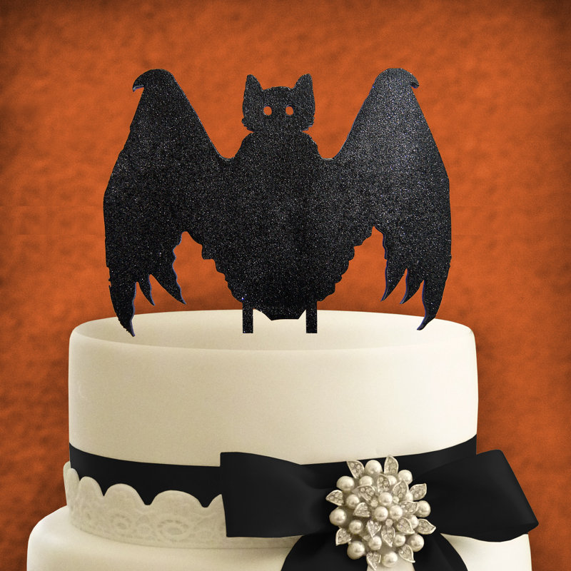 Wood Halloween Cake Topper