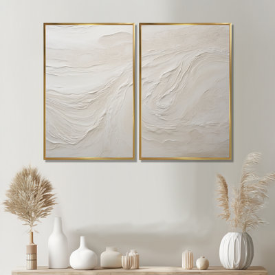 Clate - Beige Printed Wall Art 2-Pieces