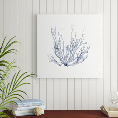 Navy Seaweed IV by Vision Studio - Wrapped Canvas Painting