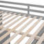 Lit mezzanine double avec tiroirs, bureau et garde-robe gris