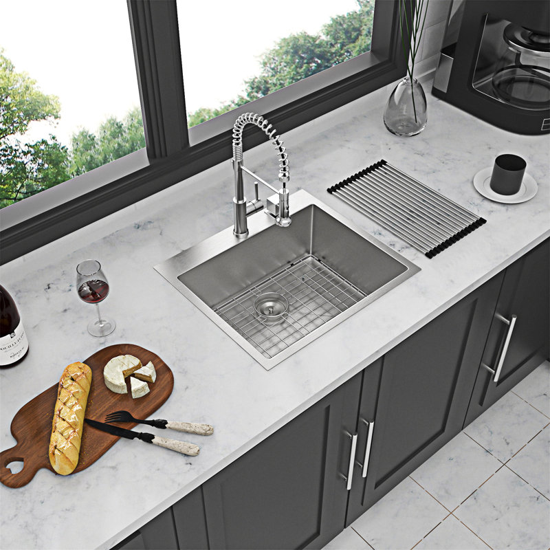 Drop In Kitchen Sink Single Bowl