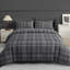Microfiber Chequered Duvet Cover Set-124592856