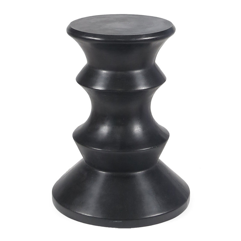 Concrete Top End Table, Black