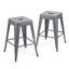 Ensemble de 2 tabourets de bar en métal sans dossier avec assemblage sans outil-1016577485