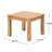 Wood Side Table With Minimalist Appeal, Slat Top, 19.85W X 19.85D 14.56H, Brown, Assembly Required Modern Design Table, Minimalist, 19.85In Width Depth 15In Height,