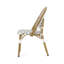 Ensemble de conversation d'extérieur français, chaises en aluminium et PE, gris et blanc, thème de fabrication stable, matériau