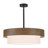 5 - Light Farmhouse Drum Chandelier With Wood Texture & White Fabric Shade-1416444592