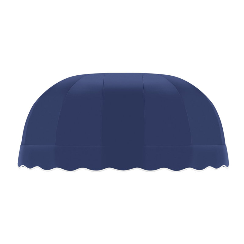 Awntech Chicago Acrylic Fabric Fixed Awning, 33.25" H x 100.5" W x 26.25" D, Navy