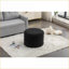 Repose-pieds avec rangement et housse réversible - sans assemblage, banc de chambre à coucher | Boucle noire-2088514746