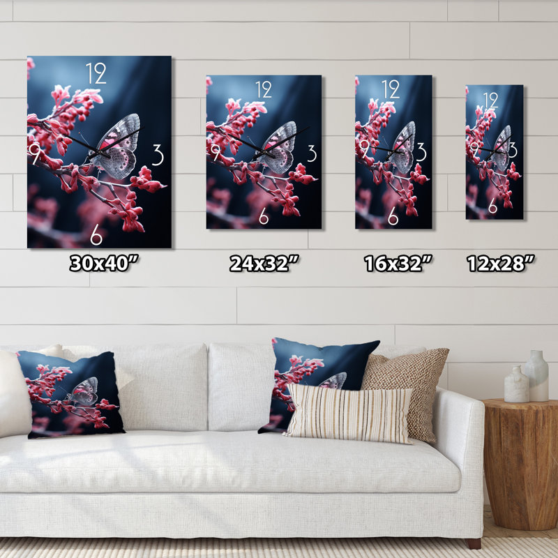 Horloge murale Winter Enchanted Frost I - Animals, Grand
