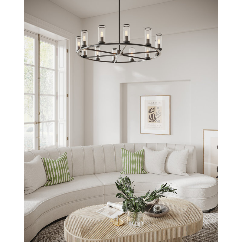 Revolve 12 - Light Chandelier, Urban Bronze