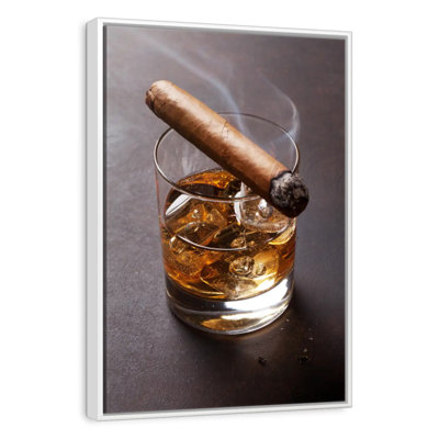 Cigar On Whiskey Glass
