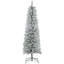 Arbre de Noël artificiel 6 pi avec 329 pointes enneigées, base en métal, arbre de Noël réaliste