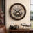 Clocks, 20" Round, Wall Clock, Antique Brown, Transitional
