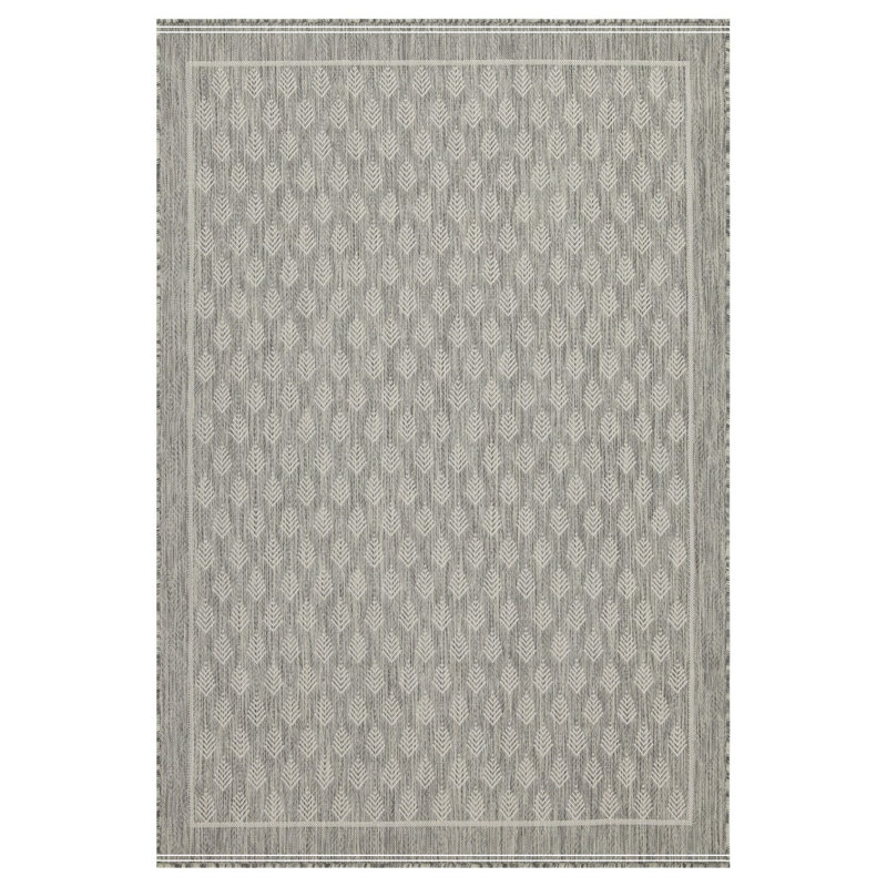 Silver Indoor/Outdoor Area Rug, Rectangle 5'3" x 7'3"