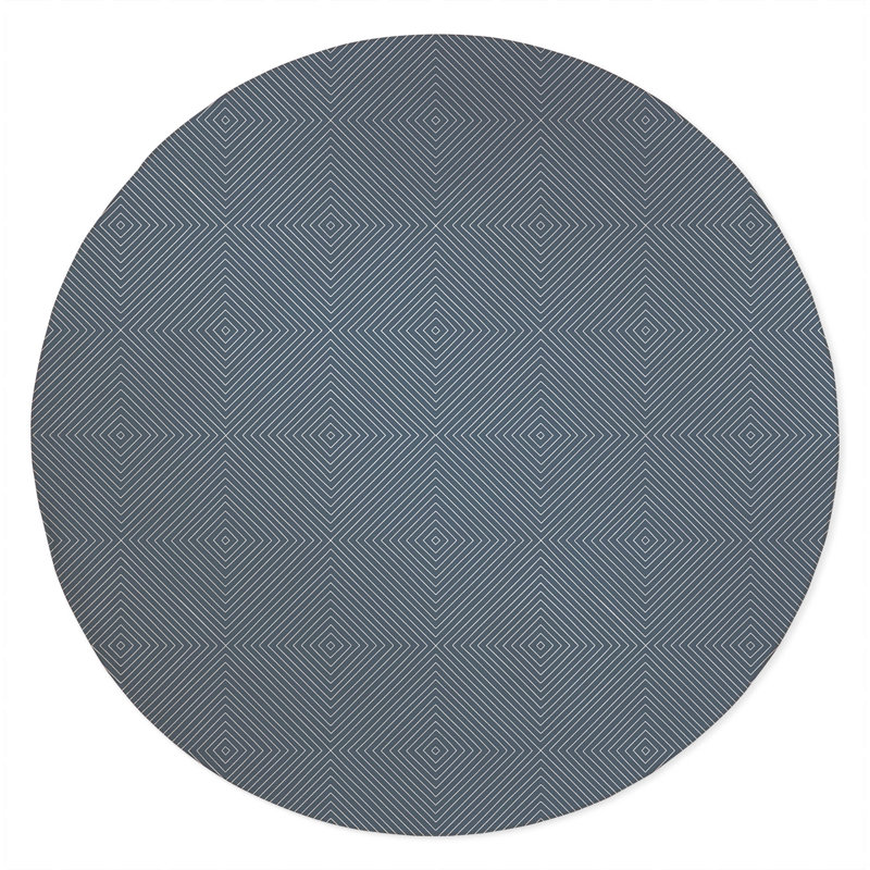 Eye Chev Non-Slip Outdoor Rug, Round 5'