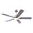 42-Inch Low Profile Ceiling Fan with Light and Remote, Silver Finish, ABS Blades for Indoor Use