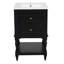Meuble-lavabo rétro avec lavabo en céramique et rangement intelligent-811872824