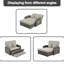 Chaise longue double en rotin PE pour 2 personnes avec dossier réglable et coussins-344419336