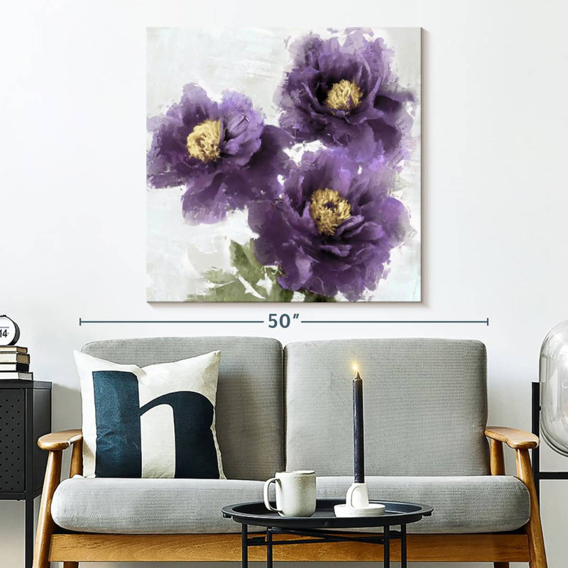 Harnek Purple Bloom I, 33" H x 33" W