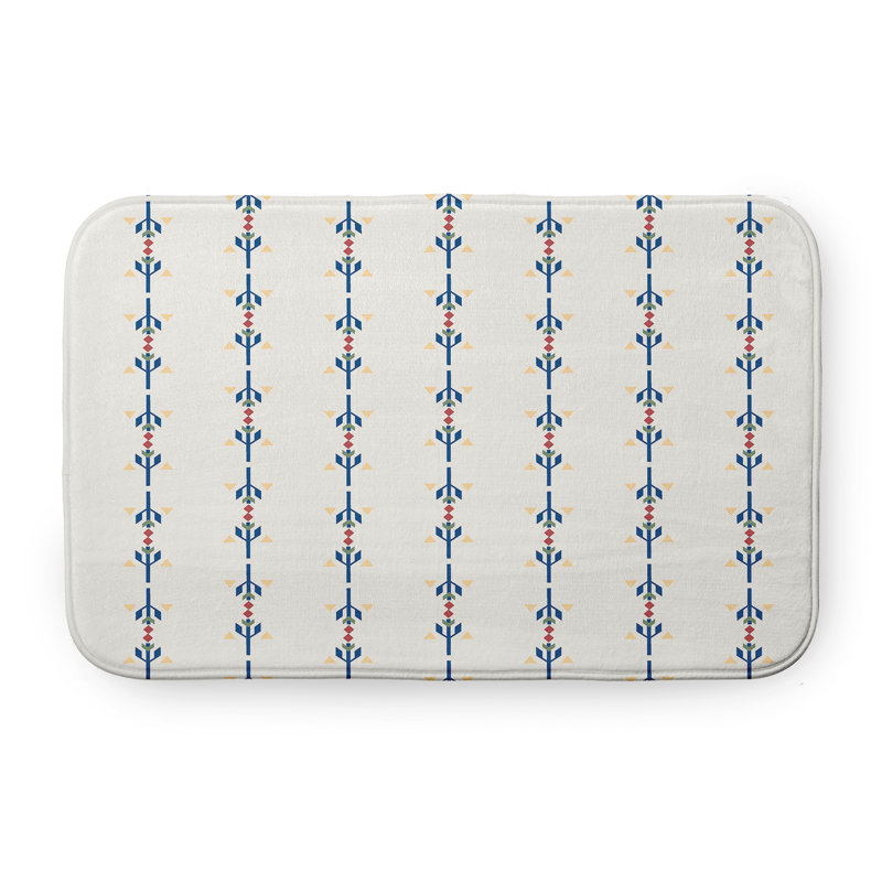 Tapis de bain Happy Hippy, Bleu, L 21 po x L 34 po