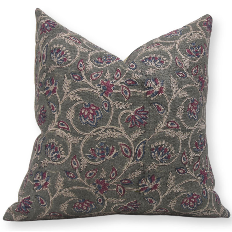 Housses de coussin en toile à motif de canard Fab divine (Saraswati, vert), H 22 po x l 22 po