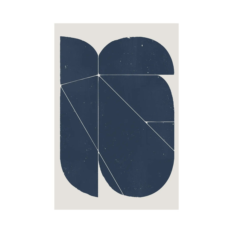 Abstrait bleu - impression d'art mural - toile tendue