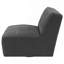 Fauteuil pivotant gris foncé capitonné
