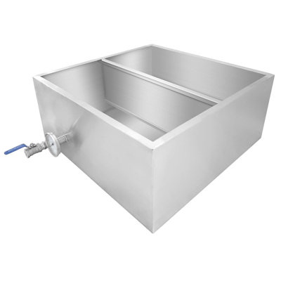 Maple Syrup Evaporator Pan, 24x24x9.4 Inch 304 Stainless Steel Maple Syrup Boiling Pan, 24 Gallon Maple Syrup Pan With 3/4 Inch Valve And Thermometer For Making Sweet Maple Syrup