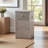 Serge 1-Door Metal Accent Cabinet in Silver Finish, 28.20'' H X 16.20'' W X 13.80'' D