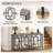 2-Tier Console Table Entryway Table Display Stand with Open Storage