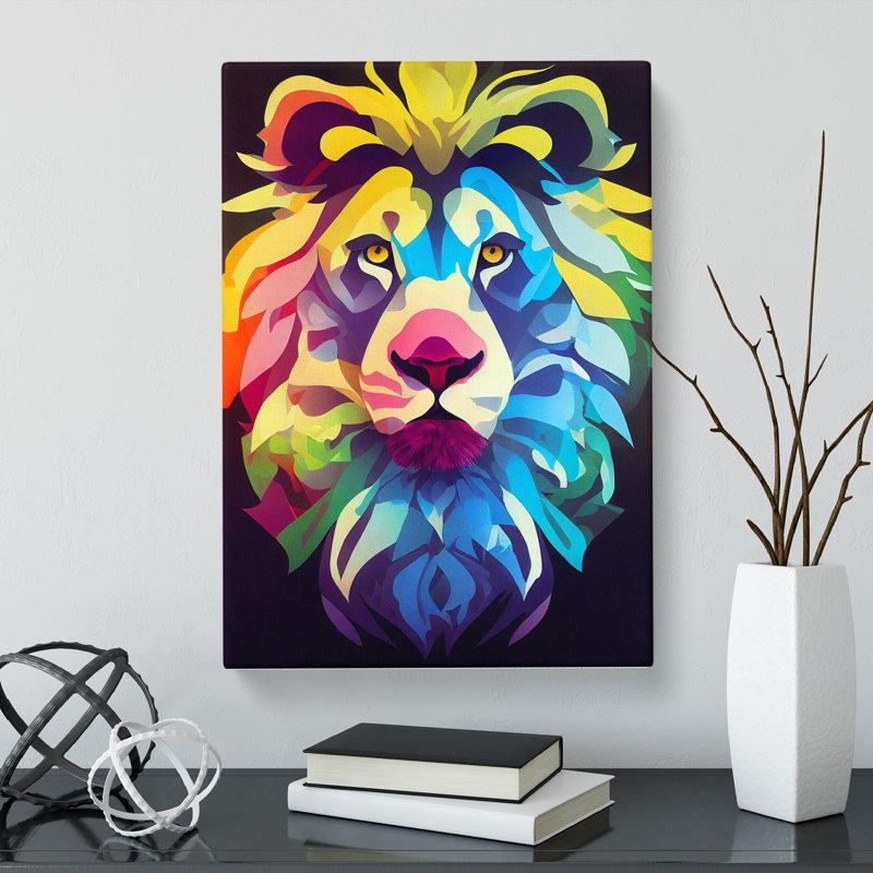 Lion Pop Vol.2 - Wrapped Canvas, 76cm H x 50cm W x 3cm D