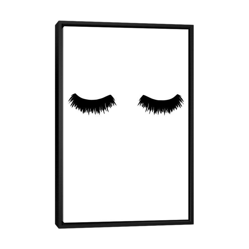 Lash Bold - impression d'art graphique, Pas de tapis, H 60 po x l 40po x P 1,5 po, Toile avec cadre noir