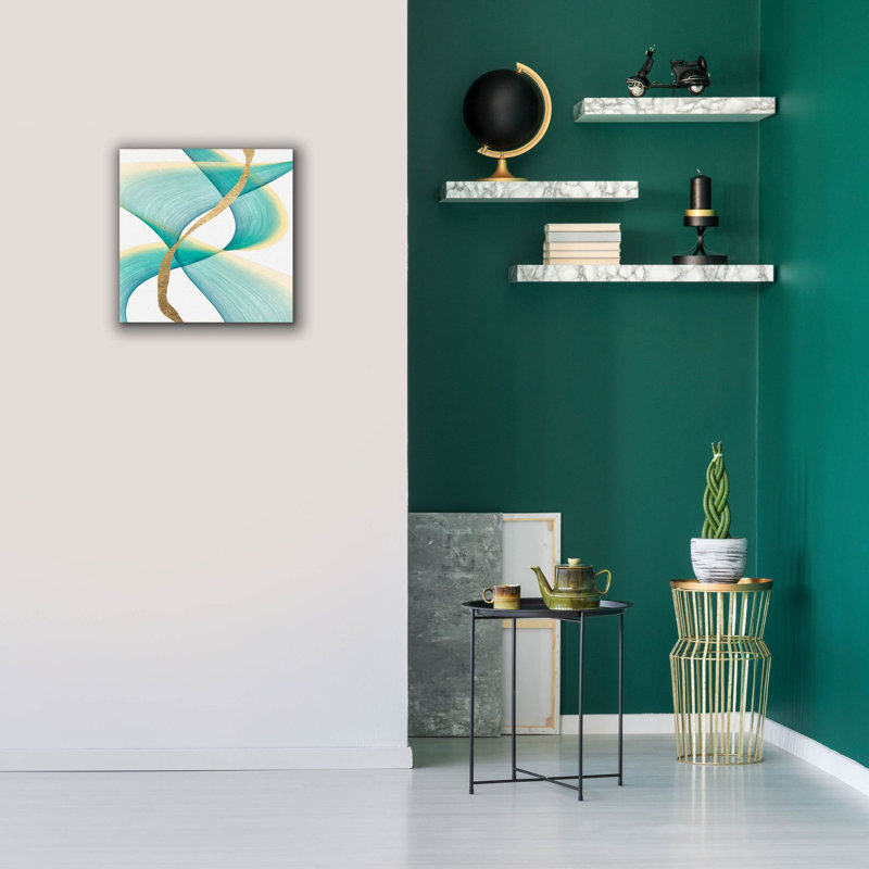  «Outer Flow 2» par Alonzo Saunders, art mural sur toile, 18 po x 18 po, H 18 po x l 18 po