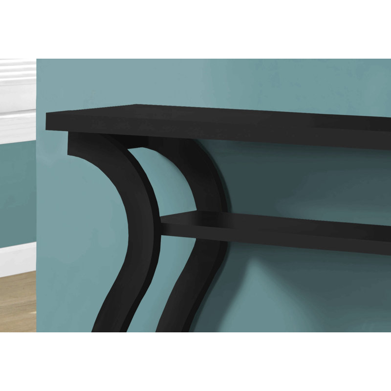 Table d'appoint, console, vestibule, étroit, canapé, salon, chambre à coucher, stratifié, contemporain, moderne, Noir